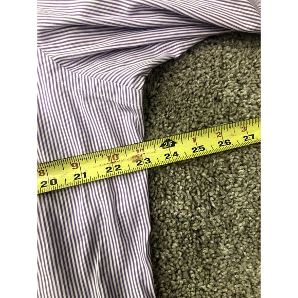 Polo Ralph Lauren Men's Button Down Size 16 Long Sleeve Purple White - Picture 12 of 13